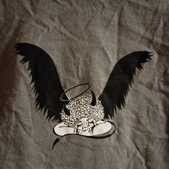 2/$10 Crying Devil Cropped Grunge Tee Size XS - Picture 2 of 6